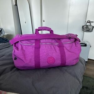 Kipling Vibrant Pink Travel Duffel